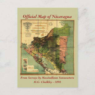 Postale Carte officielle du Nicaragua 1898
