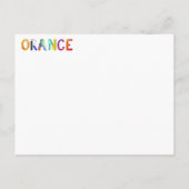Postale Carte Orange (Dos)