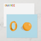 Postale Carte orange (Devant / Derrière)