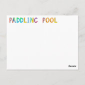 Postale Carte Paddle Pool (Dos)