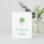 Postale Carte palmier tropical (Debout devant)