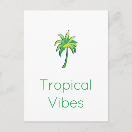 Postale Carte palmier tropical (Devant)