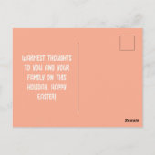 Postale Carte Pâques personnalisable (Dos)