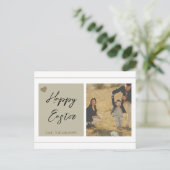 Postale Carte Pâques personnalisable avec photo et texte (Debout devant)