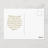 Postale Carte Pâques personnalisable avec photo et texte (Dos)