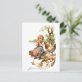 Postale Carte Pâques vintage (Debout devant)