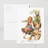 Postale Carte Pâques vintage (Devant / Derrière)