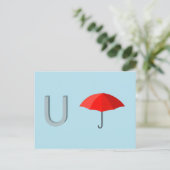 Postale Carte parapluie (Debout devant)