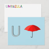 Postale Carte parapluie (Devant / Derrière)