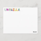 Postale Carte parapluie (Dos)