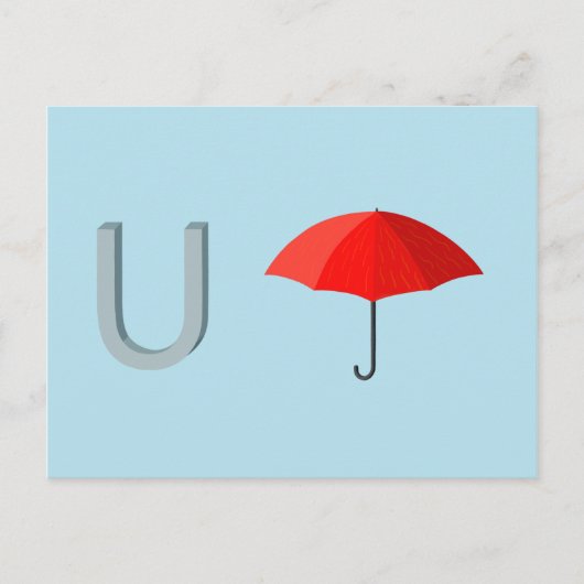 Postale Carte parapluie (Devant)