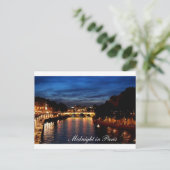 Postale Carte Paris minuit (Debout devant)