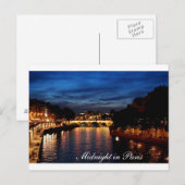 Postale Carte Paris minuit (Devant / Derrière)