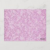 Postale Carte Pastel Pink Mariage damassé (Dos)