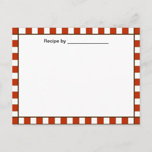 Postale Carte Pays À damiers Recette Vierge N° 2