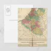 Postale Carte Pays-Bas, BReligium Atlas (Devant / Derrière)