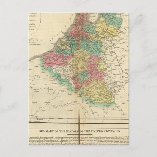 Postale Carte Pays-Bas, BReligium Atlas (Devant)