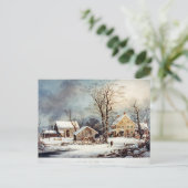 Postale Carte Paysage d'hiver (Debout devant)