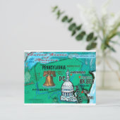 Postale Carte Pennsylvania USA (Debout devant)