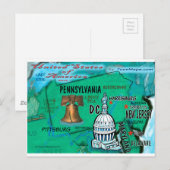 Postale Carte Pennsylvania USA (Devant / Derrière)