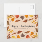 Postale Carte personnalisable bon thanksgiving (Devant / Derrière)