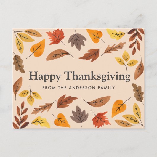 Postale Carte personnalisable bon thanksgiving (Devant)