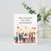 Postale Carte personnalisée - Collègues d'adieu (Debout devant)