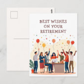 Postale Carte personnalisée - Collègues d'adieu (Devant / Derrière)