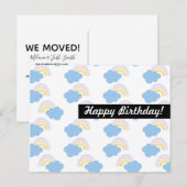 Postale Carte personnalisée d'anniversaire Arc-en-ciel pou (Devant / Derrière)