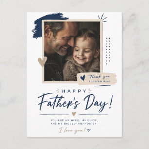 Postale Carte personnalisée pour la Fête des Pères Minimal