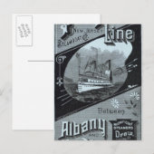 Postale Carte Peuples Ligne des Steamers (Devant / Derrière)