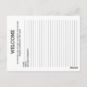 Postale Carte Pew Invité Church (Dos)