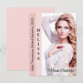 Postale Carte photo auto-graphe rose Pink Glitz (Devant / Derrière)