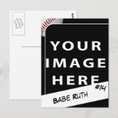 Postale Carte photo de baseball personnalisé (Devant / Derrière)