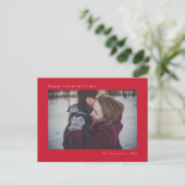 Postale Carte photo de la Saint Valentin minimal moderne (Debout devant)