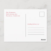 Postale Carte photo de la Saint Valentin minimal moderne (Dos)