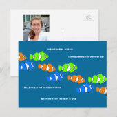 Postale Carte photo de l'enseignant de bienvenue de l'étud (Devant / Derrière)