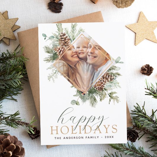 Postale Carte photo de Noël moderne Budget