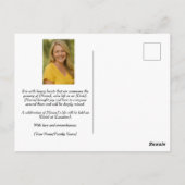 Postale Carte photo En Mémoire Affectueuse (Dos)