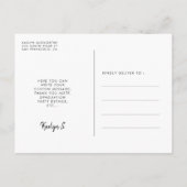 Postale Carte photo félicitations manuscrites minimalistes (Dos)