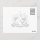 Postale Carte photo "Joyeux Anniversaire" Bull Terrier (Dos)