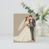 Postale carte photo mariage (Debout devant)