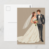 Postale carte photo mariage (Devant / Derrière)