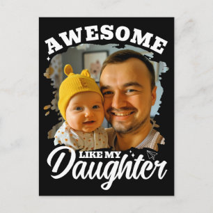 Postale Carte photo personnalisée pour papa 'Géniale comme
