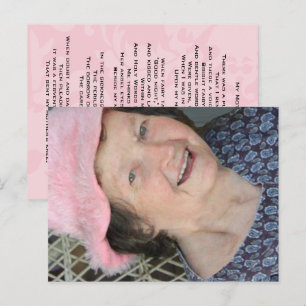 Postale Carte photo poème de la mère avec poème sur le dos