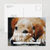 Postale Carte photo style retro Joyeuses Fêtes (Devant / Derrière)