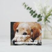 Postale Carte photo style retro Joyeuses Fêtes (Debout devant)