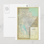 Postale Carte Physiographique du Manitoba au Canada en 186 (Devant / Derrière)