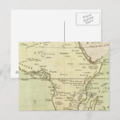 Postale Carte physique de l'Afrique (Devant / Derrière)