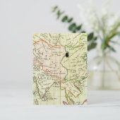 Postale Carte physique de l'Asie (Debout devant)